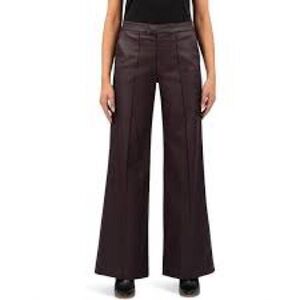 Kut from the Kloth brown leather Wide-Leg Pants